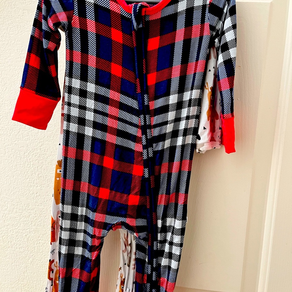 Christmas print 12-18 months Little Bum Bums